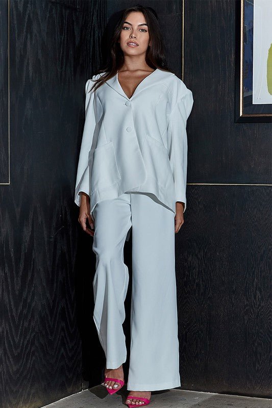 Mia Loose Fit Blazer And Pants - HOUSE OF SHE