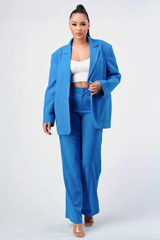 Mia Loose Fit Blazer And Pants - HOUSE OF SHE