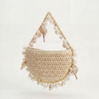 Mini Raffia Shell Bag - Sable Crème - HOUSE OF SHE