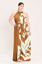MOCHA SERENITY WOVEN MAXI DRESS - HOUSE OF SHE