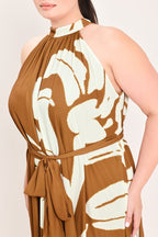 MOCHA SERENITY WOVEN MAXI DRESS - HOUSE OF SHE