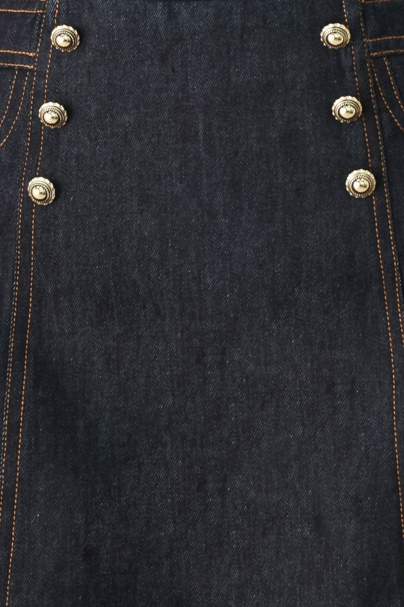 Modern Prep Denim Skort - HOUSE OF SHE