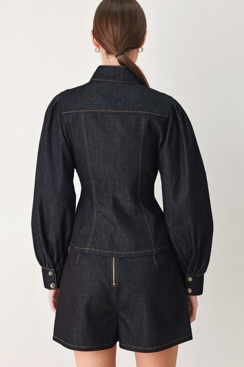 Modern Prep Denim Top - HOUSE OF SHE