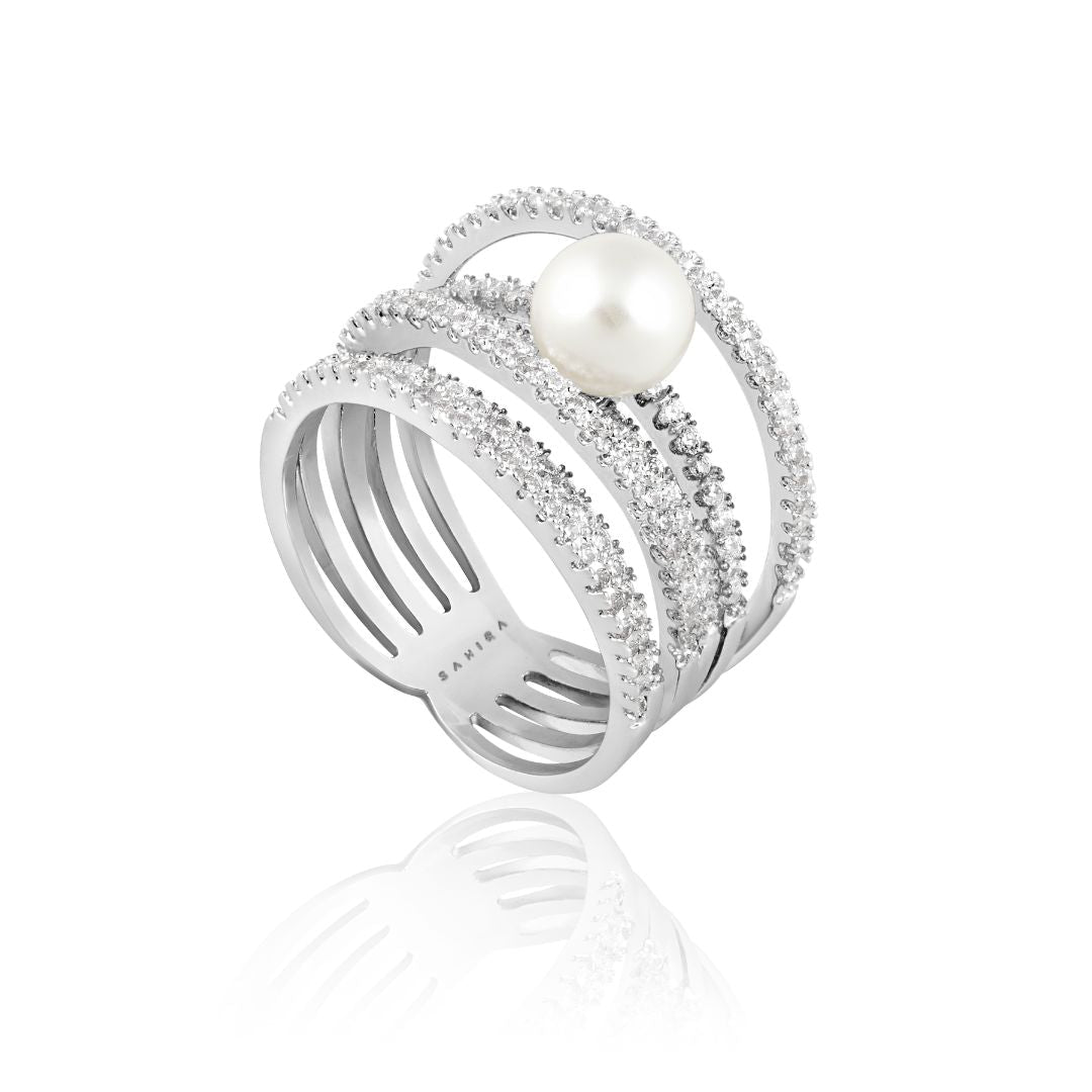 Monroe Layered Pearl Ring - HOUSE OF SHE