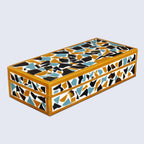 Mosaic gold pattern Resin Inlay decorative boxes in 7 Sizes - HOUSE OF SHE