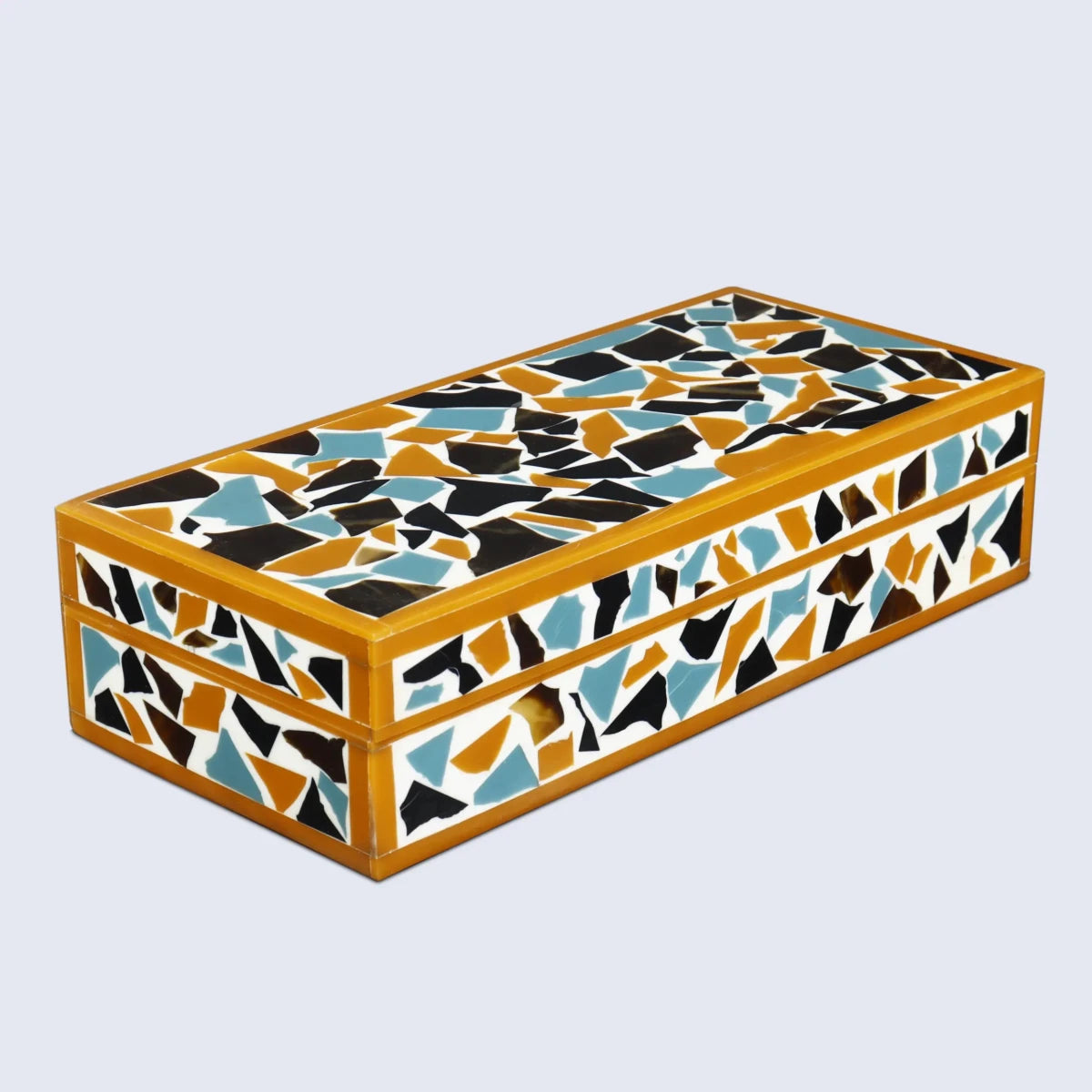 Mosaic gold pattern Resin Inlay decorative boxes in 7 Sizes - HOUSE OF SHE