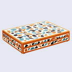 Mosaic gold pattern Resin Inlay decorative boxes in 7 Sizes - HOUSE OF SHE