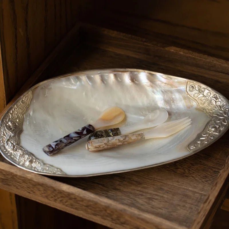 Mother-of-Pearl Shell Jewelry Tray – Luxury Vanity & Display Dish - HOUSE OF SHE