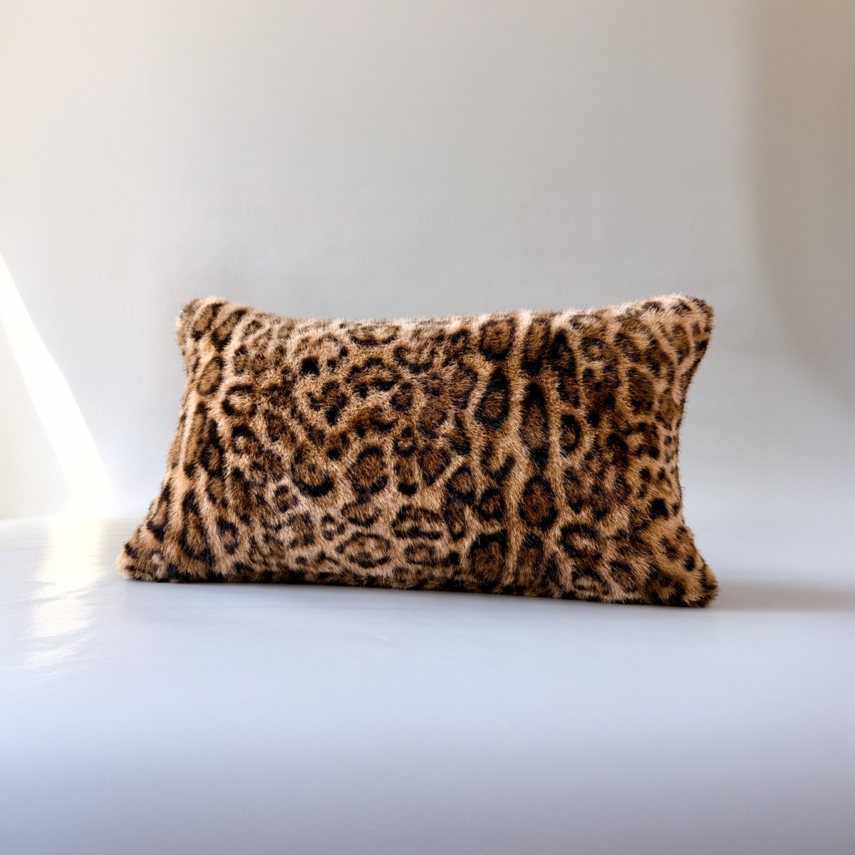 Muse Leopard Faux Fur Lumbar Pillow - HOUSE OF SHE