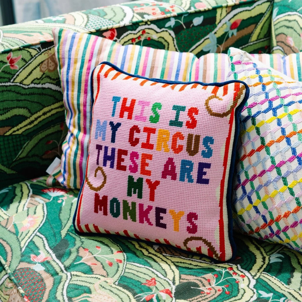 My Circus Needlepoint Pillow - HOUSE OF SHE