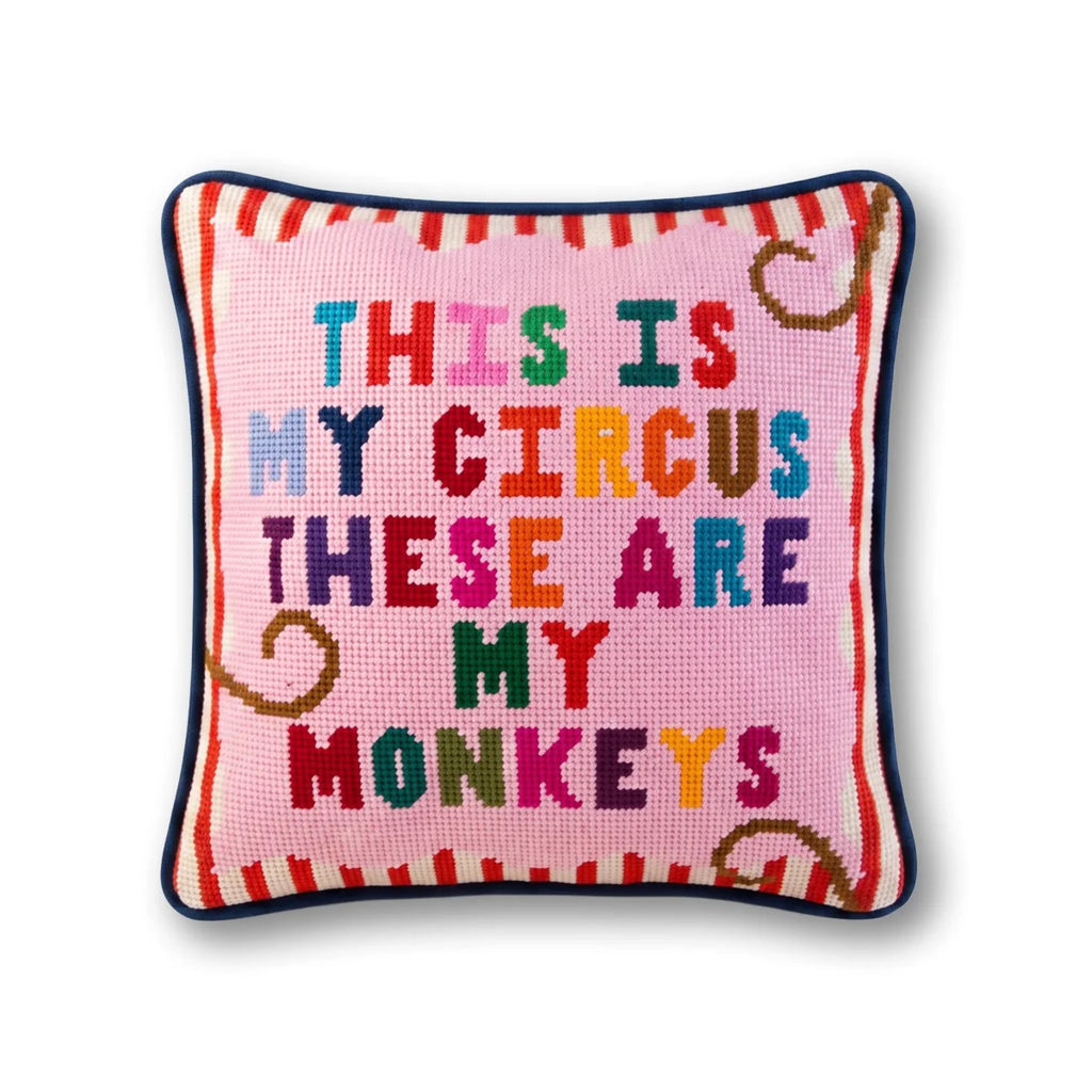 My Circus Needlepoint Pillow - HOUSE OF SHE