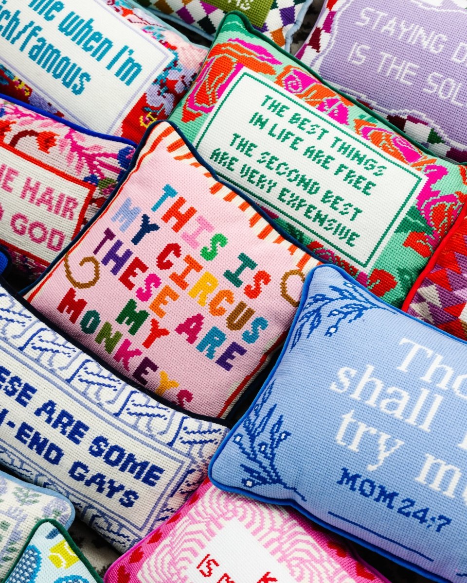 My Circus Needlepoint Pillow - HOUSE OF SHE