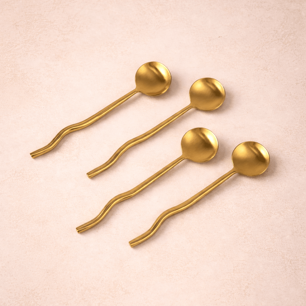 Nadia Spoon Brass (Set of 4) by MESO - HOUSE OF SHE