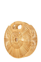 Natural Bamboo Ark Hand Round Clutch - HOUSE OF SHE