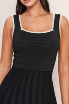 NOIR ÉCLAT SWEATER KNIT MIDI DRESS - HOUSE OF SHE