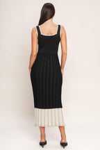 NOIR ÉCLAT SWEATER KNIT MIDI DRESS - HOUSE OF SHE