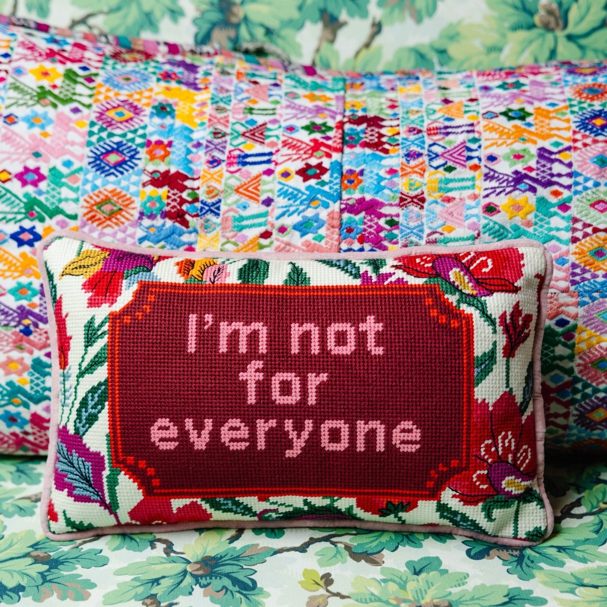 Not For Everyone Needlepoint Pillow - HOUSE OF SHE