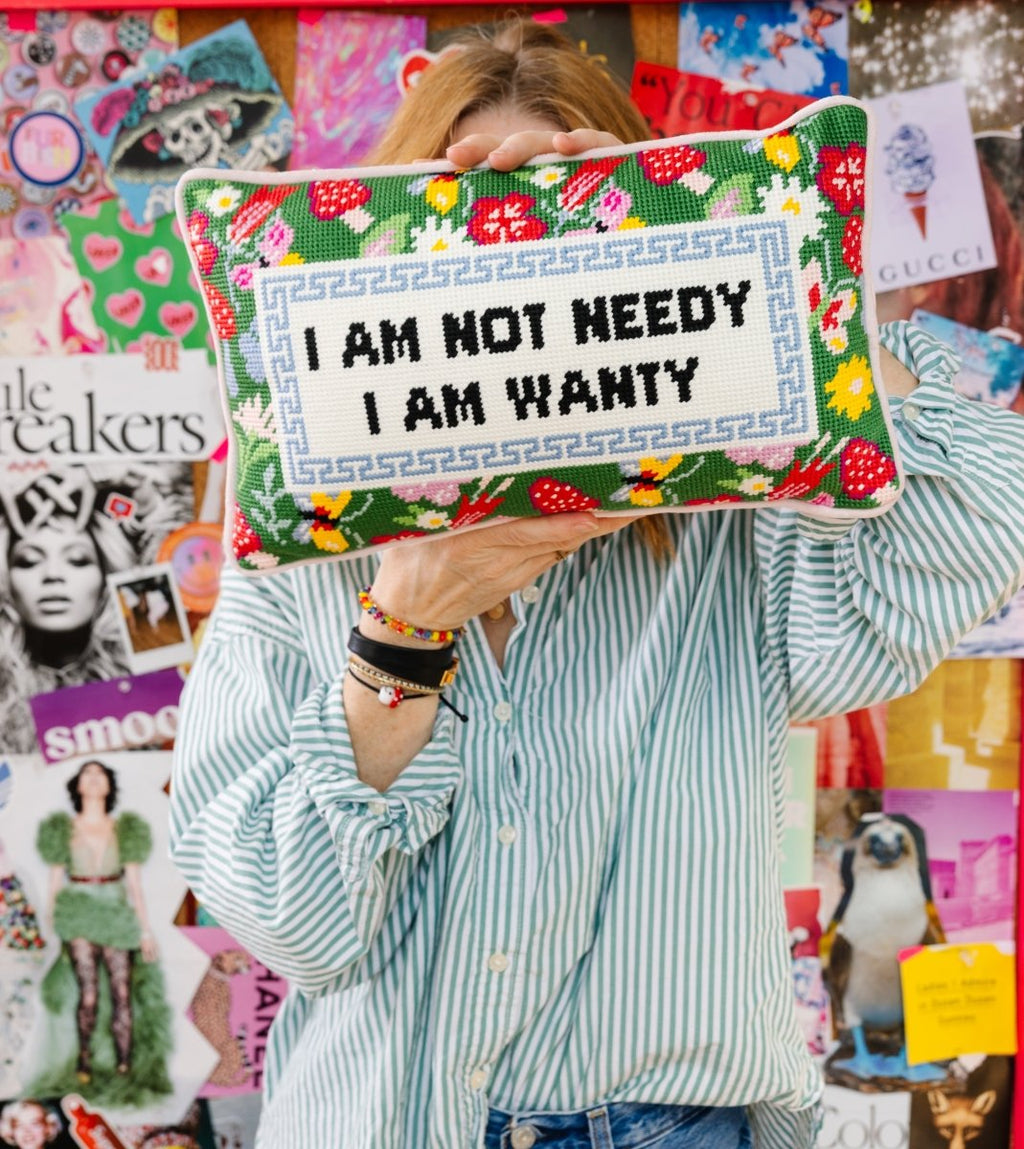 Not Needy Needlepoint Pillow - HOUSE OF SHE