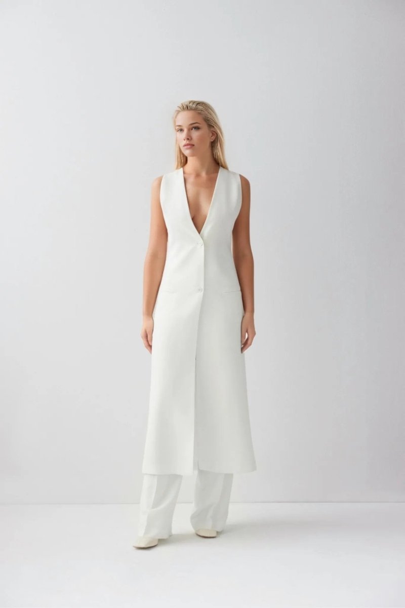 Nubia Classic Long Vest Blazer - HOUSE OF SHE