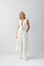 Nubia Classic Long Vest Blazer - HOUSE OF SHE