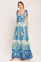 OCEAN TAPESTRY WOVEN MAXI DRESS - HOUSE OF SHE