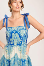 OCEAN TAPESTRY WOVEN MAXI DRESS - HOUSE OF SHE