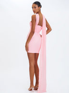 Olivia Rose Pink Strapless Crossover Mini Dress - HOUSE OF SHE