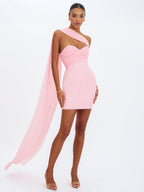 Olivia Rose Pink Strapless Crossover Mini Dress - HOUSE OF SHE