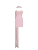 Olivia Rose Pink Strapless Crossover Mini Dress - HOUSE OF SHE