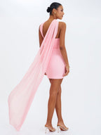 Olivia Rose Pink Strapless Crossover Mini Dress - HOUSE OF SHE