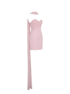 Olivia Rose Pink Strapless Crossover Mini Dress - HOUSE OF SHE