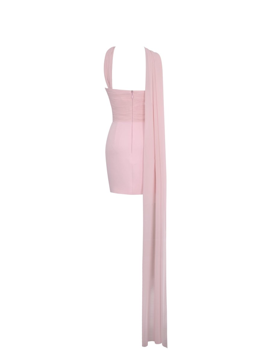 Olivia Rose Pink Strapless Crossover Mini Dress - HOUSE OF SHE