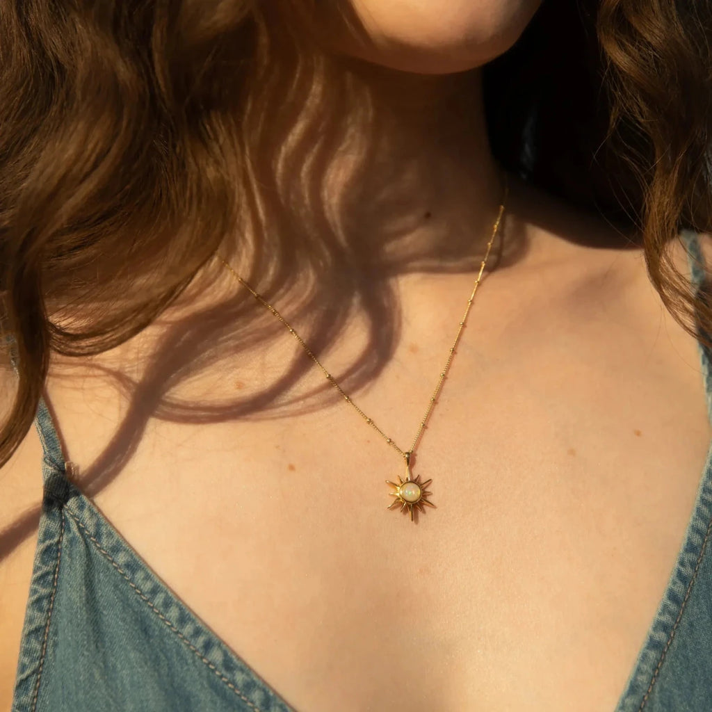 Opal Sun Necklace - HOUSE OF SHE