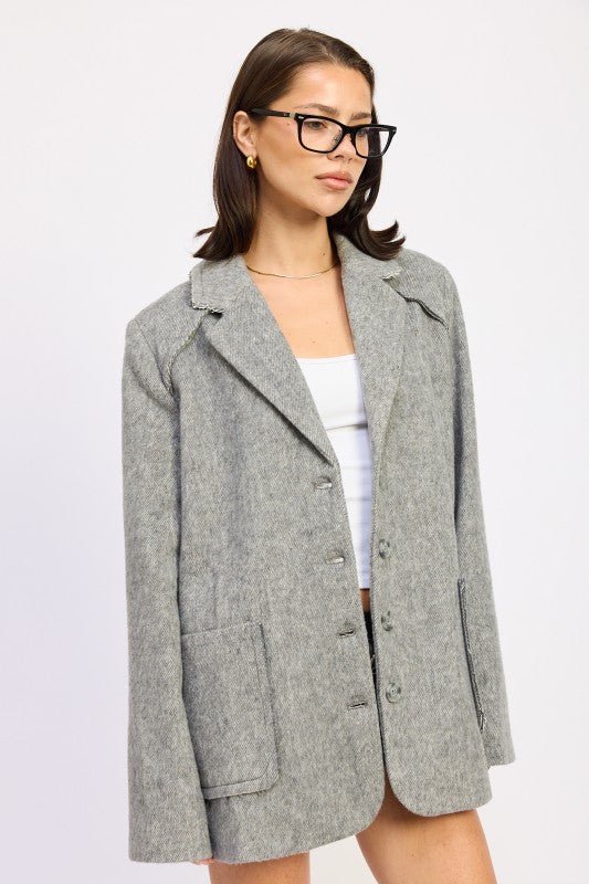OVERSIZED COAT WITH POCKETS - HOUSE OF SHE