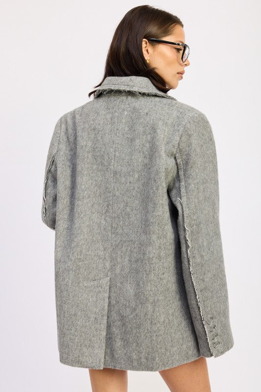 OVERSIZED COAT WITH POCKETS - HOUSE OF SHE