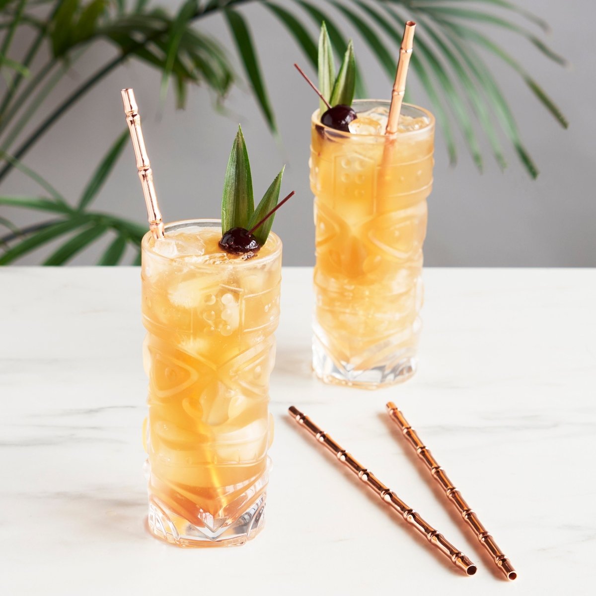 Pacific Bamboo Straws in Copper Set of 4 - HOUSE OF SHE