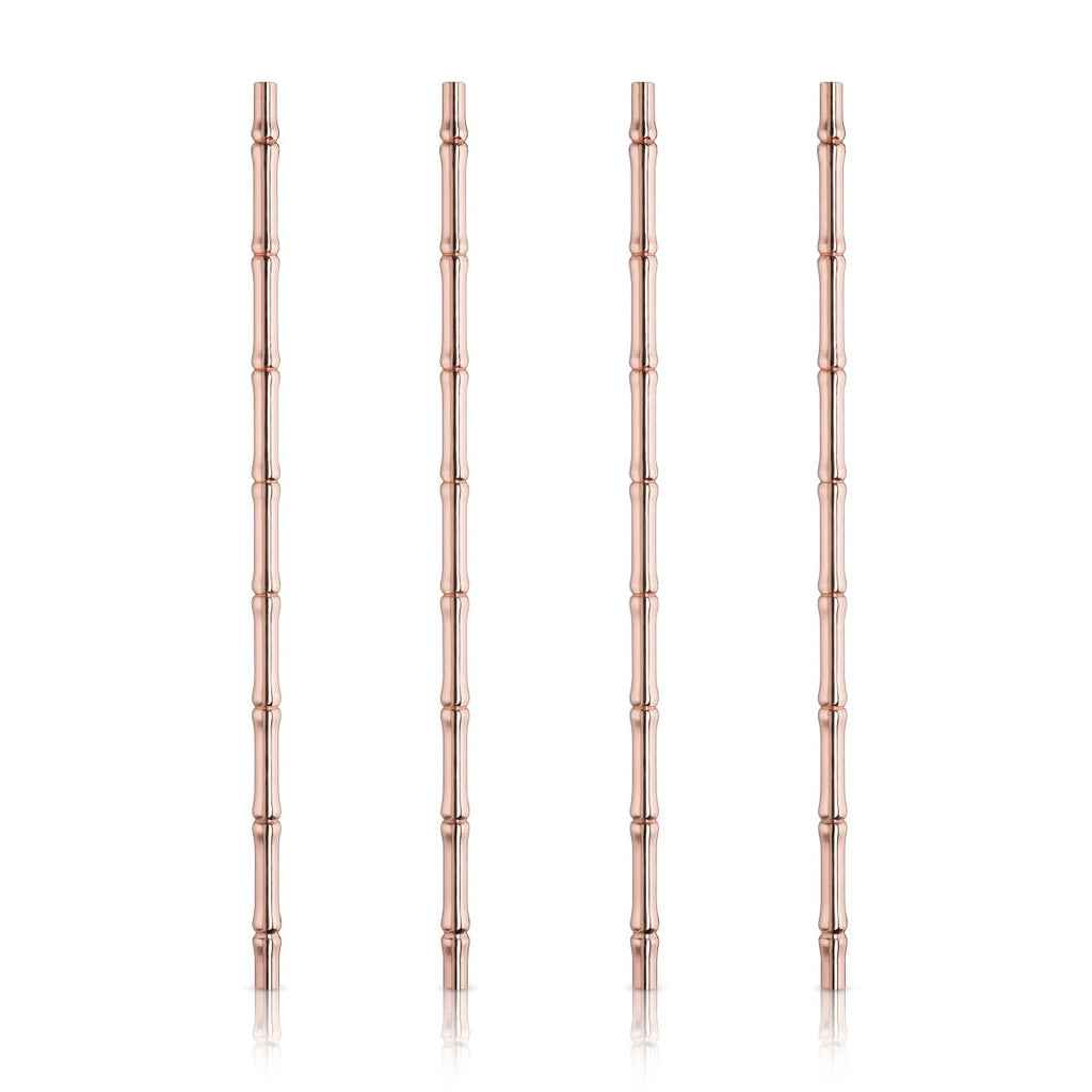 Pacific Bamboo Straws in Copper Set of 4 - HOUSE OF SHE