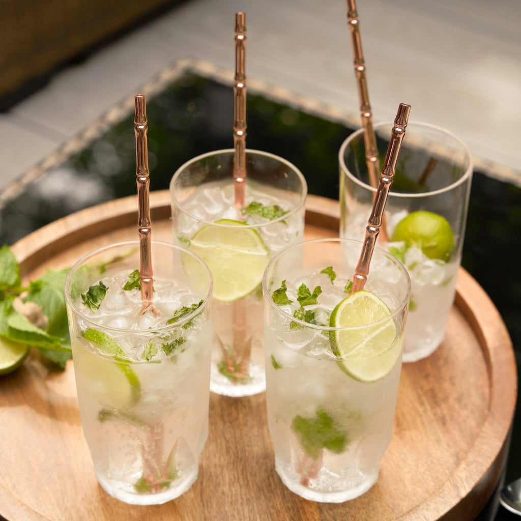 Pacific Bamboo Straws in Copper Set of 4 - HOUSE OF SHE