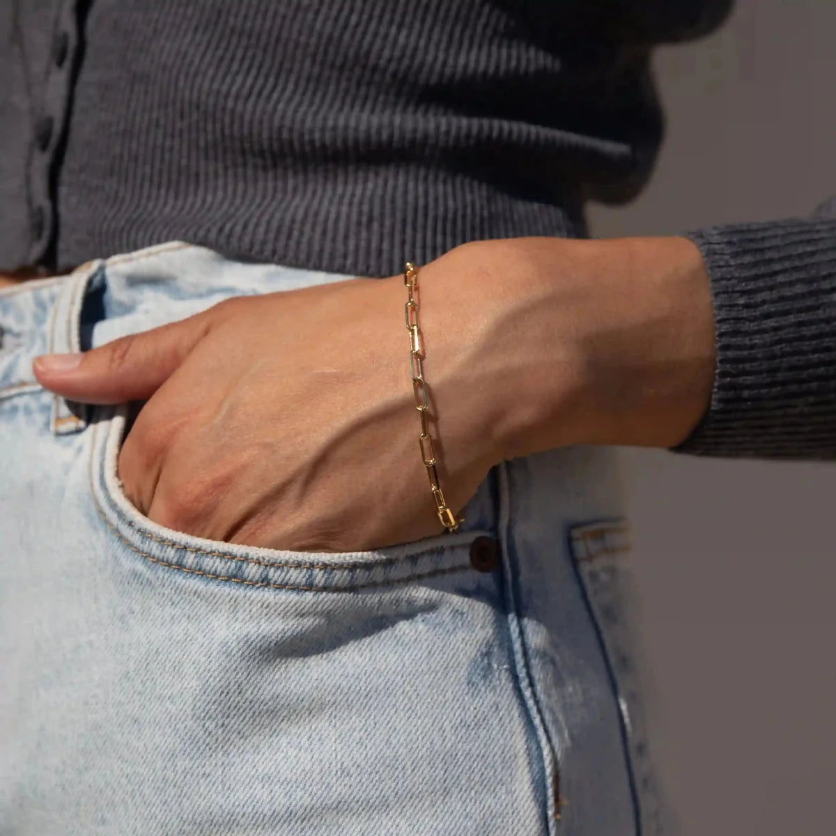 Paperclip Chain Bracelet - HOUSE OF SHE