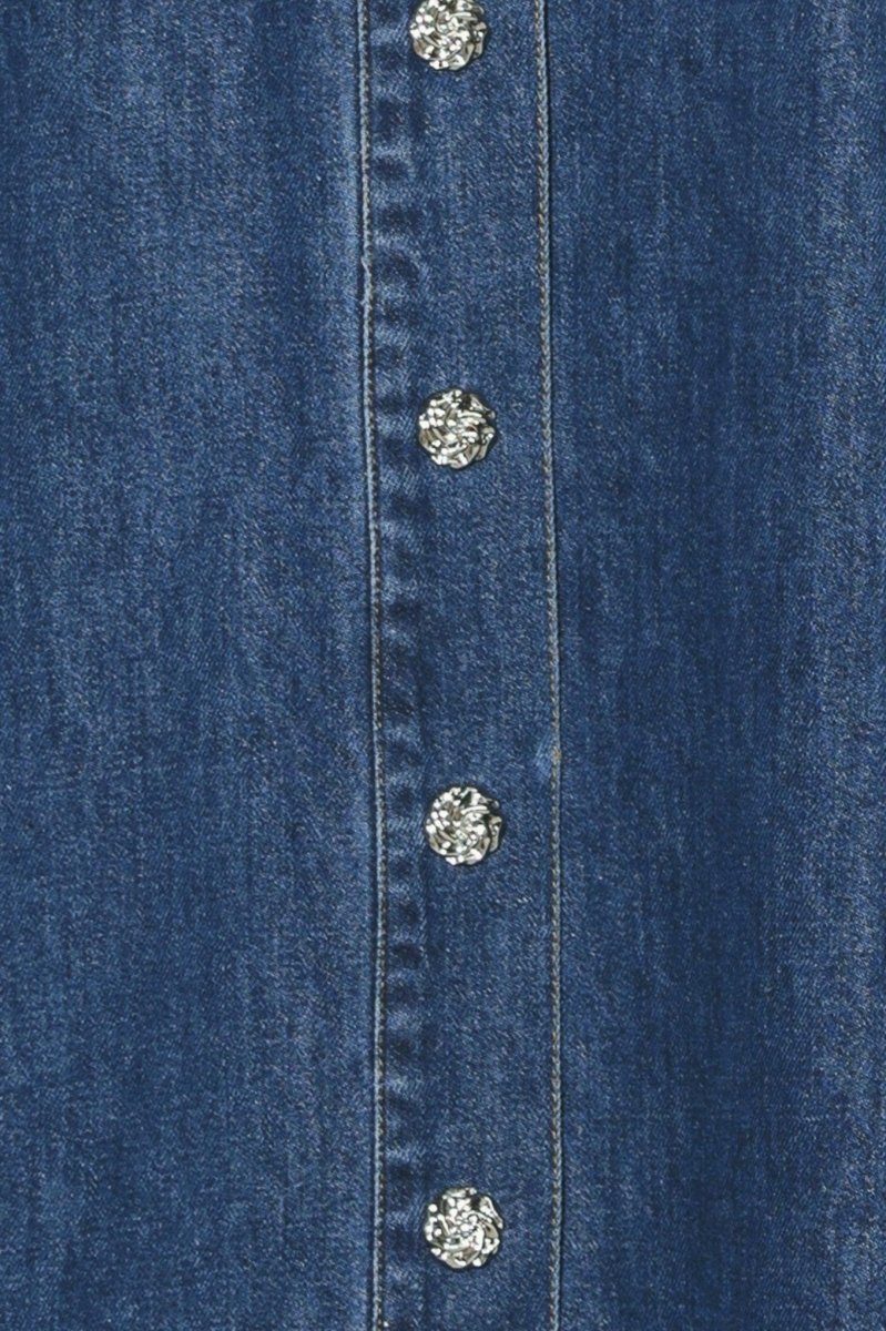PARIS IN DENIM MIDI DRESS - HOUSE OF SHE