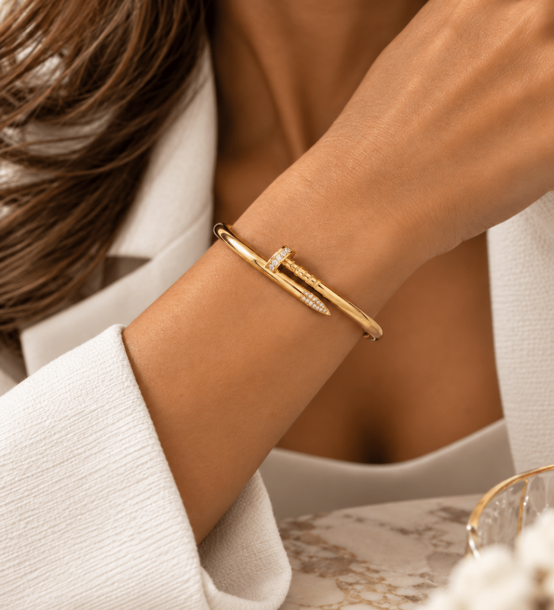 Pave Axel Nail Bracelet - HOUSE OF SHE