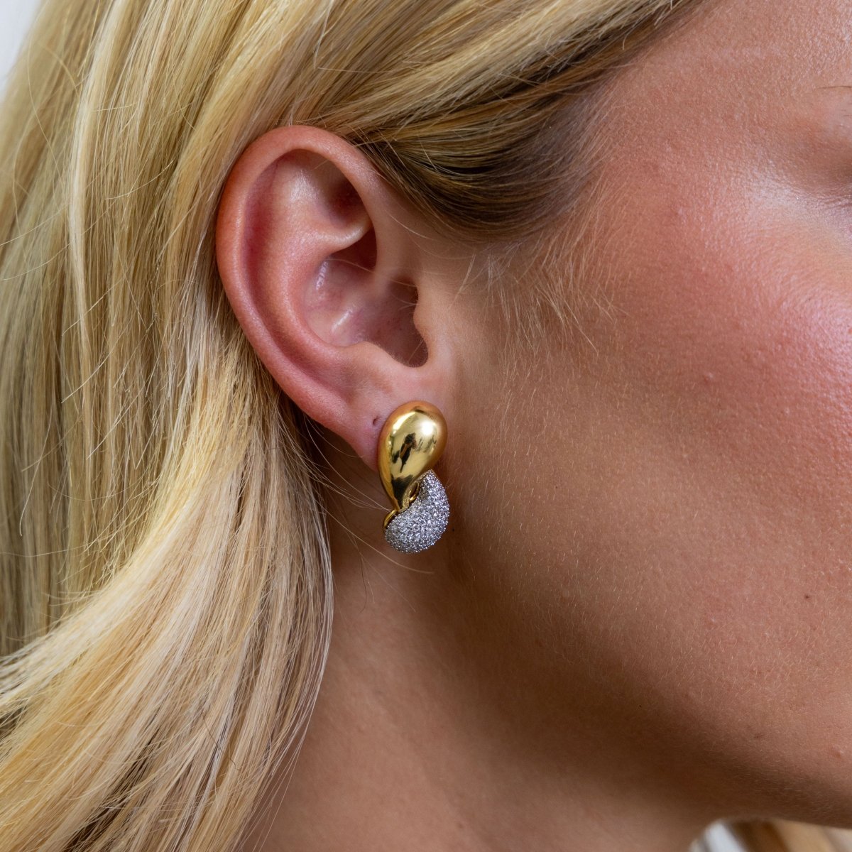 Pave Raindrop Earring - HOUSE OF SHE