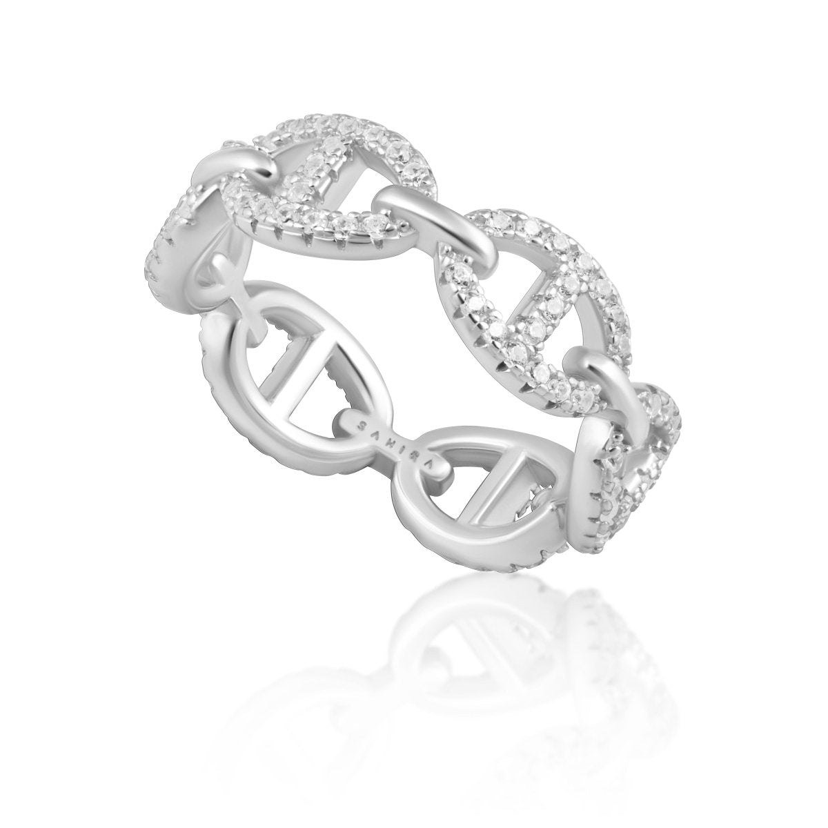 Pave Rosie Link Ring - HOUSE OF SHE