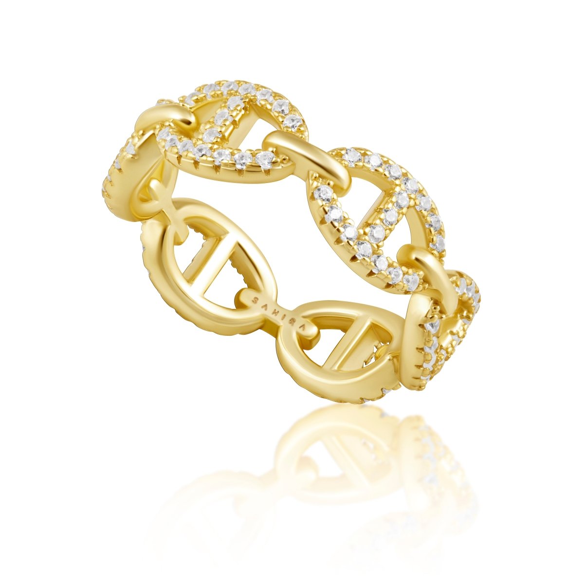 Pave Rosie Link Ring - HOUSE OF SHE