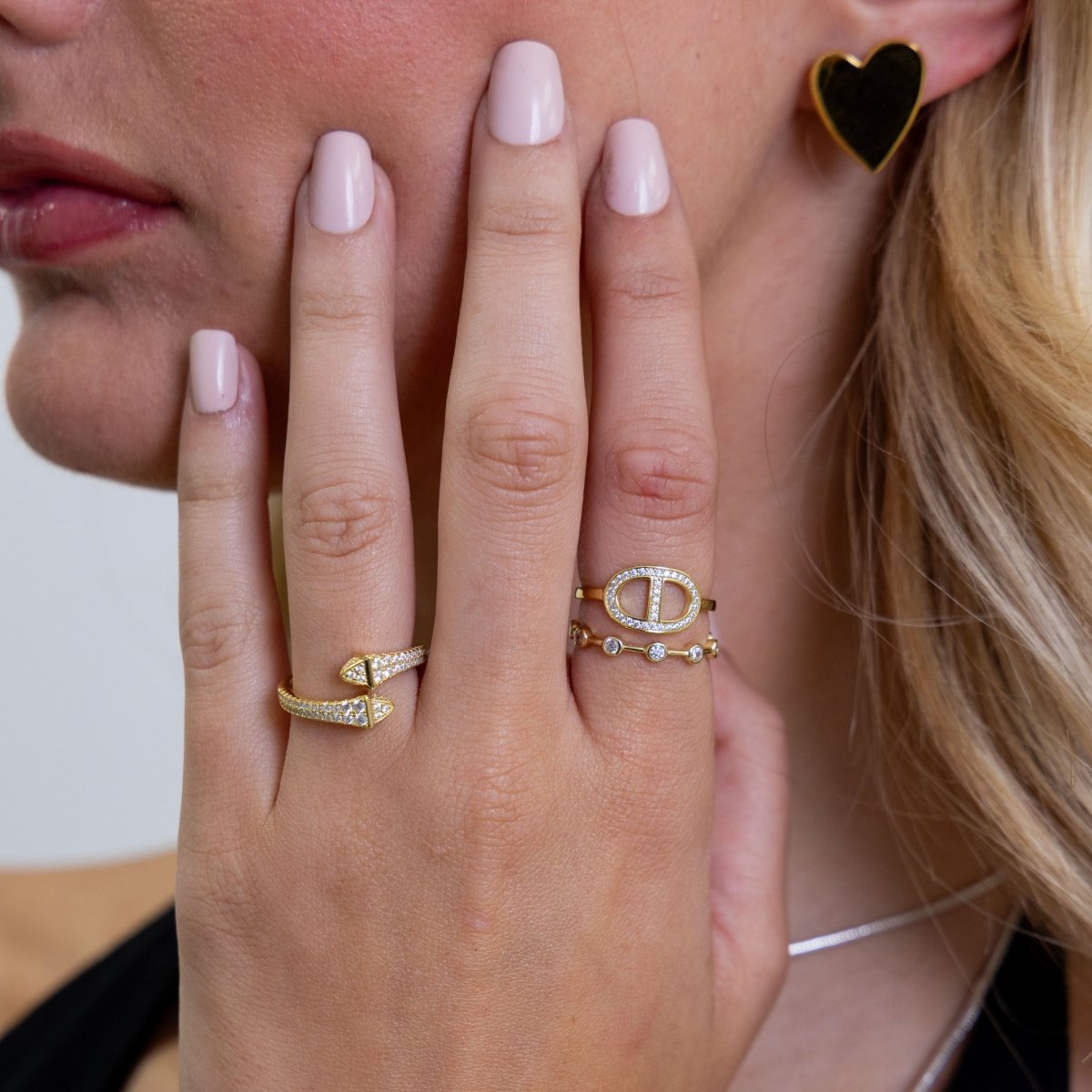 Pave Snake Ring - HOUSE OF SHE