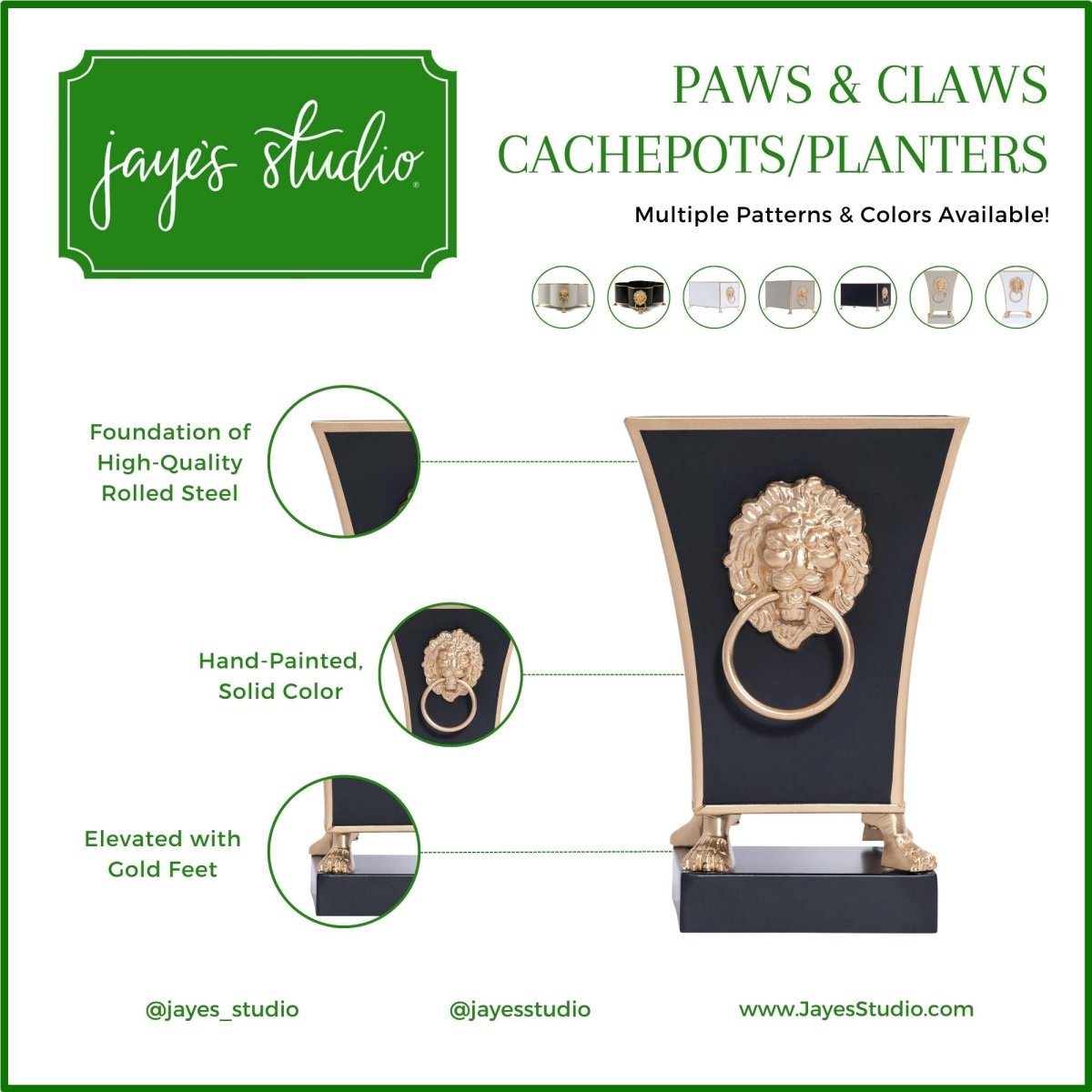 Paws & Claws Fluted Square Cachepot Planter - HOUSE OF SHE