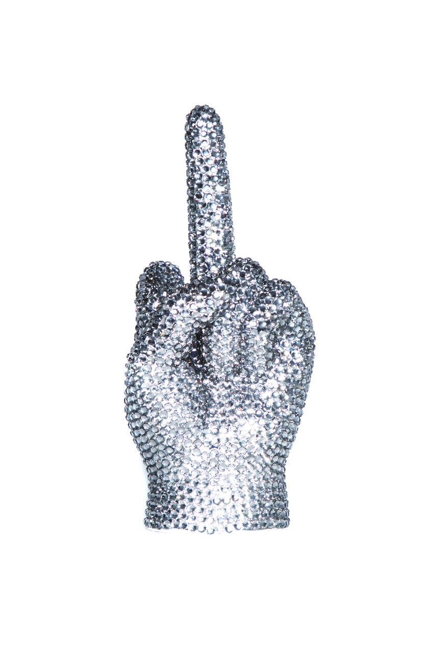 F U Rhinestone Middle Finger Tabletop Decor  HOUSE OF SHE