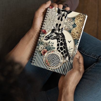 Giraffe Love Spiral Notebook - HOUSE OF SHE