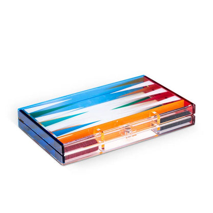 Constance Acrylic Multicolor Backgammon Set