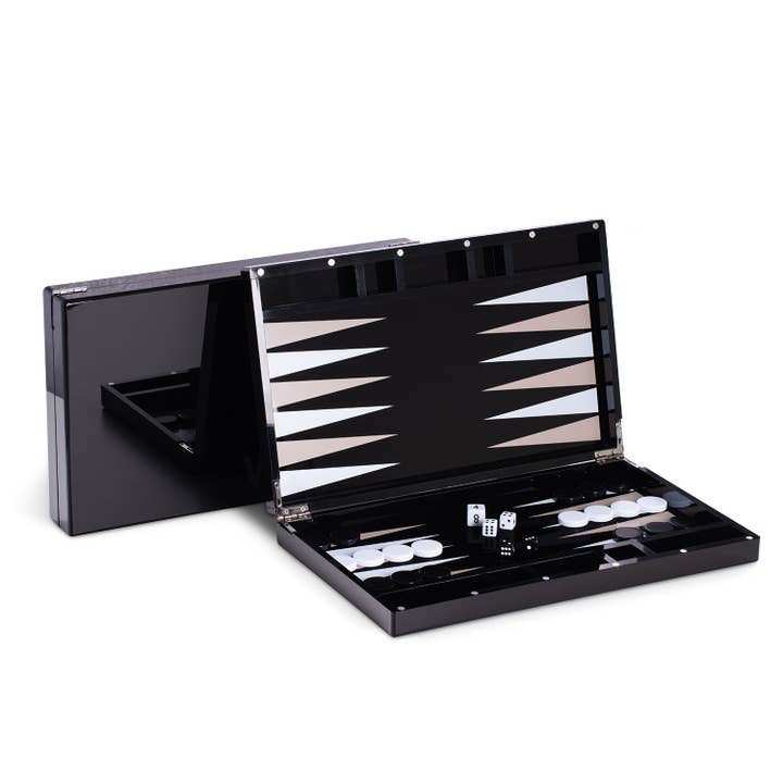 Constance Acrylic Black Backgammon Set - HOUSE OF SHE